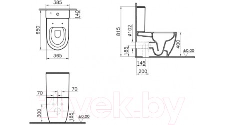 Унитаз напольный VitrA Sento / 9830B003-7203
