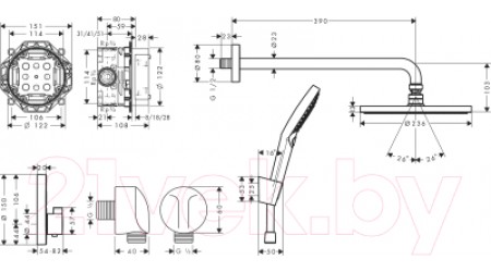 Душевая система Hansgrohe Set 8в1 27959670
