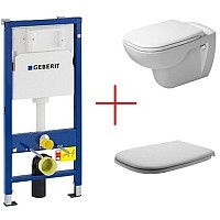 Унитаз подвесной с инсталляцией Duravit Set D-Code Rimmless (45700900A1+458103001)