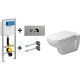 Унитаз подвесной с инсталляцией Duravit Set D-Code Rimmless 45700900A1 + 713386