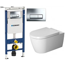 Унитаз подвесной с инсталляцией Duravit Set Me by Starck (45290900A1+458125211)