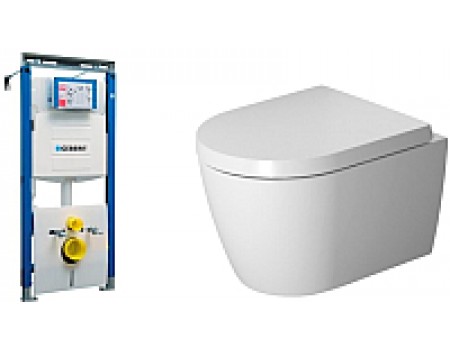 Унитаз подвесной с инсталляцией Duravit Set Me by Starck (45300900A1+111362005)