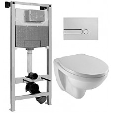 Унитаз подвесной с инсталляцией Jacob Delafon Set Patio EDV102 + E70021 + E5504 + E4326-CP