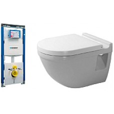 Унитаз подвесной с инсталляцией Duravit Set Starck 3 (42000900A1+111362005)