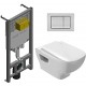 Унитаз подвесной с инсталляцией Jacob Delafon Set Struktura EDE102-00 + E29025-NF + E29027-CP + E70024-00