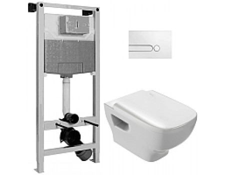 Унитаз подвесной с инсталляцией Jacob Delafon Set Struktura EDE102 + E70024 + E5504 + E4326