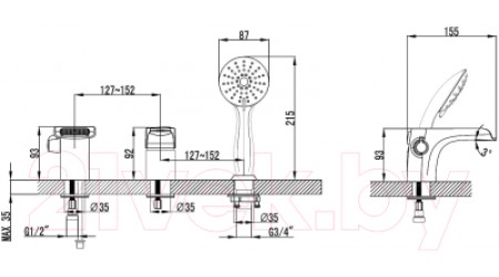 Смеситель LEMARK Shift LM4345C 