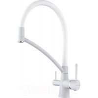 Смеситель Paulmark Siegen 213111-431TW (белый матовый)