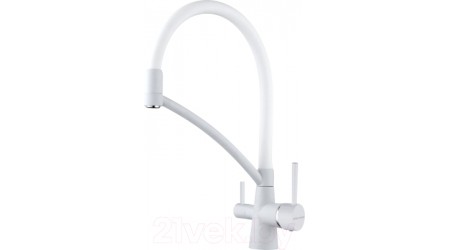 Смеситель Paulmark Siegen 213111-431TW (белый матовый) 