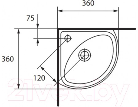 Умывальник Cersanit Sigma 36 (P-UM-Sg/1)