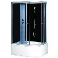 Душевая кабина Coliseum Simple T-120 L (черный/тонированное стекло)