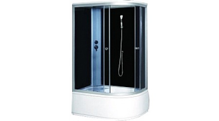 Душевая кабина Coliseum Simple T-120 L (черный/тонированное стекло)