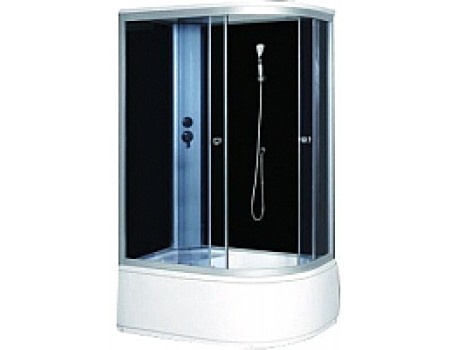 Душевая кабина Coliseum Simple T-120 L (черный/тонированное стекло)
