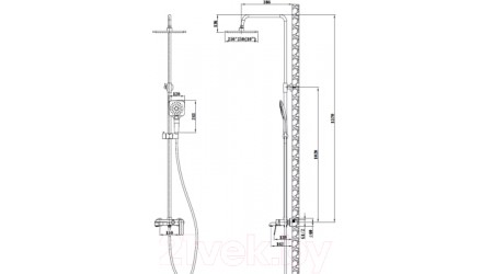 Душевая система Esko Singapore Black ST300BL
