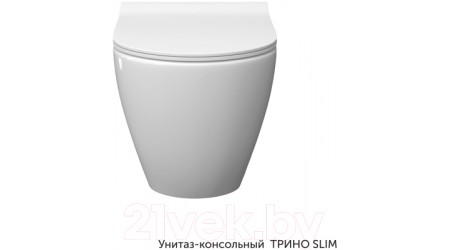 Унитаз подвесной с инсталляцией Керамин Трино + S-IN-MZ-VECTOR + P-BU-ACT/Blg/Gl (с жестким сиденьем Slim и микролифтом)