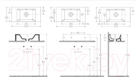 Умывальник Isvea Sistema Z 10SF50050