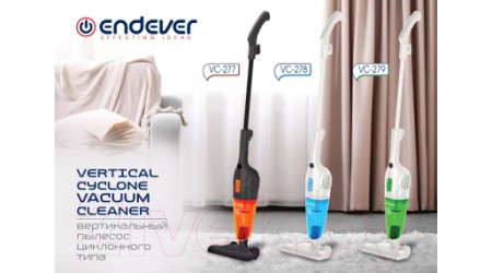 Вертикальный пылесос Endever SkyClean VC-279 (белый/зеленый)