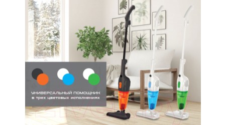 Вертикальный пылесос Endever SkyClean VC-279 (белый/зеленый)