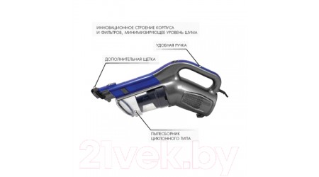 Вертикальный пылесос Endever SkyClean VC-287 (серый/голубой)