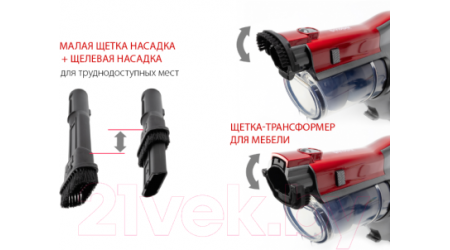 Вертикальный пылесос Endever SkyClean VC-287 (серый/голубой)