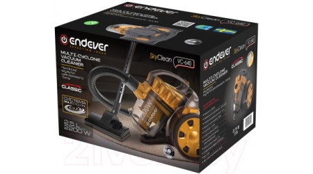 Пылесос Endever SkyClean VC-640 (светло-оранжевый/серый)