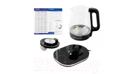 Электрочайник Endever Skyline KR-334G (черный/стекло)