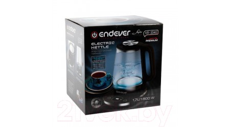 Электрочайник Endever Skyline KR-334G (черный/стекло)