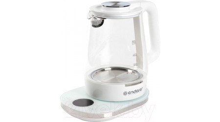 Электрочайник Endever Skyline KR-335G (белый/стекло)