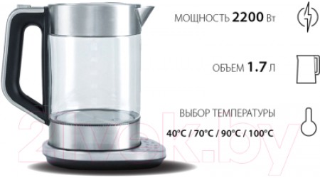Электрочайник Endever Skyline KR-336G (серебристый)