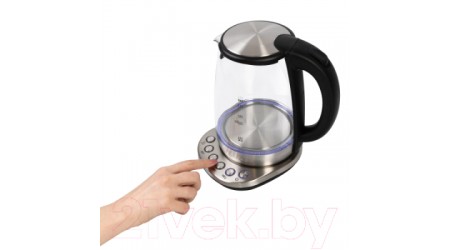 Электрочайник Endever Skyline KR-370G (сталь/стекло)