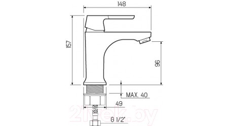 Смеситель РМС SL123W-001F 