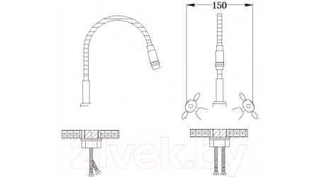 Смеситель РМС SL92BL-279F 