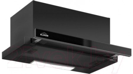Вытяжка скрытая Elikor Slide Glass 60П-1000 / 227273 (черный/черный)