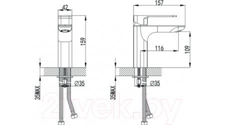 Смеситель Iddis Slide SLISB00i01 