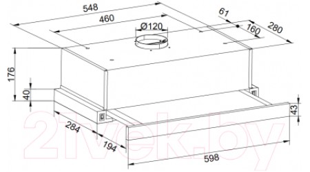 Вытяжка телескопическая ZORG Slim 850 60 S (белый)