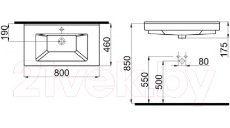 Умывальник Idevit Slim Merkur K0201-3805-001-1-0000
