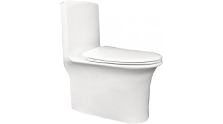 Унитаз напольный Eva Gold SM9612 (сиденье дюропласт, гофра и подводка)