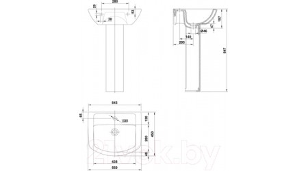 Умывальник Gala Smart 25050