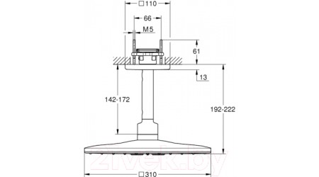 Верхний душ GROHE SmartActive Cube 26481000