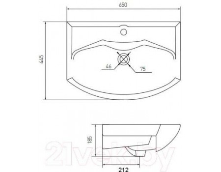 Умывальник Акватон Smile 65 (1WH207782)