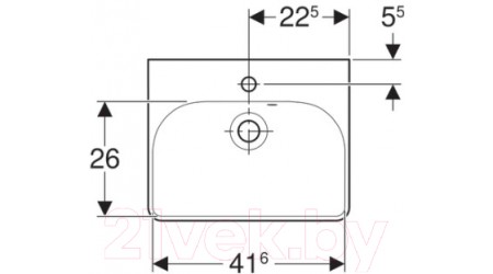 Умывальник Geberit Smyle Square 500.222.01.1