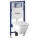 Унитаз подвесной с инсталляцией Geberit Smyle Square 500.683.01.1 + 111.300.00.5
