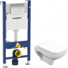 Унитаз подвесной с инсталляцией Cersanit S-MZ-COLOUR-COn-DL-w + 458.124.21.1