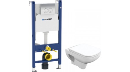 Унитаз подвесной с инсталляцией Cersanit S-MZ-COLOUR-COn-DL-w + 458.124.21.1