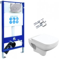 Унитаз подвесной с инсталляцией Cersanit S-MZ-COLOUR-COn-DL-w + INS-0000004