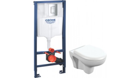 Унитаз подвесной с инсталляцией Cersanit S-MZ-NATURE-COn-DL-w + 38772001