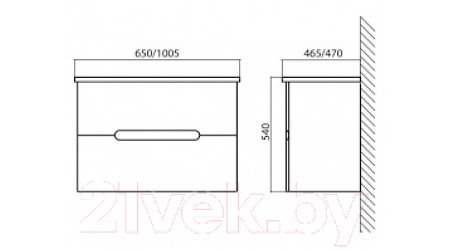 Умывальник BelBagno Soft 13080-KL