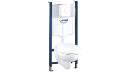 Унитаз подвесной с инсталляцией GROHE Solido 39117000