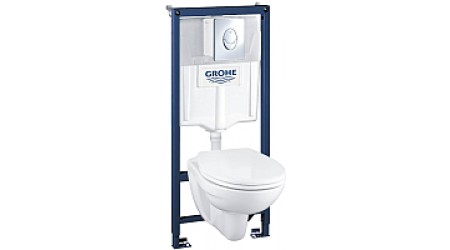 Унитаз подвесной с инсталляцией GROHE Solido 39192000