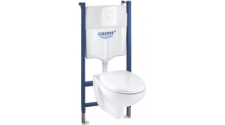 Унитаз подвесной с инсталляцией GROHE Solido 39398000